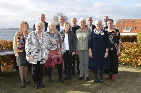 Alsingergildets medlemmer samlet ved 75-års jubilæet på Hotel Strand i Sønderborg